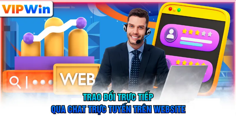 Trao đổi trực tiếp qua chat trực tuyến trên website